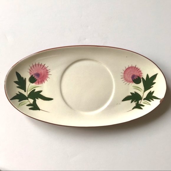 Vintage Stangl Thistle Pottery Cup and Saucer - Picture 4 of 9
